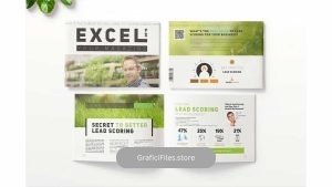 دانلود موکاپ مجله A5 Landscape Magazine Mockup