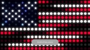 دانلود بک گراند موشن گرافیک انتزاعی پرچم آمریکا Abstract Flag of the USA