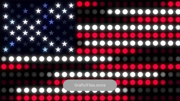 دانلود بک گراند موشن گرافیک انتزاعی پرچم آمریکا Abstract Flag of the USA