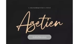 دانلود فونت انگلیسی دست نویس Agetien – Handwritten Font