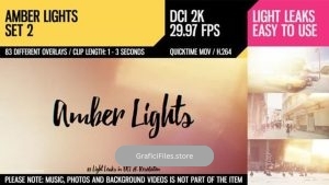 دانلود فوتیج افکت نور Amber Lights HD Set 2