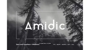 دانلود فونت انگلیسی مدرن Amidic – Modern San-serif Typeface + WebFont