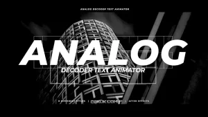 دانلود پریست انیماتور متن آنالوگ افترافکت Analog Decoder Text Animator