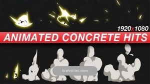دانلود افکت انیمیشن فانتزی انفجار و ضربه Animated Concrete Hits – Anime Action Essentials