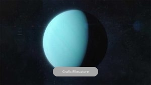 دانلود فوتیج سیاره اورانوس Approaching The Planet Uranus