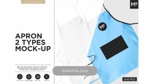 دانلود موکاپ پیش بند Apron 2 Types Mock-up