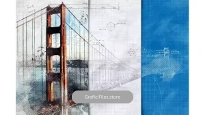 دانلود اکشن فتوشاپ تبدیل عکس به طرح معماری Architecture Sketch and Blueprint Photoshop Action