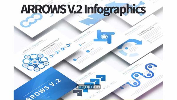 دانلود قالب پاورپوینت اسلایدهای اینفوگرافیک ARROWS V.2 – PowerPoint Infographics Slides