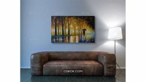 دانلود موکاپ مبلمان و تابلو نقاشی Art & Sofa Mockup