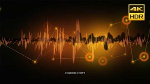 دانلود بک گراند آماده موشن گرافیک ویژوالایزر طیف صوتی Audio Spectrum Connection Background