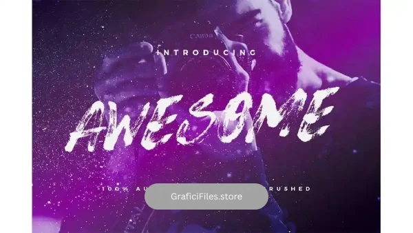 دانلود فونت انگلیسی دست نویس Awesome Typeface