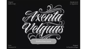 دانلود فونت انگلیسی تاتو Axenta Velquas