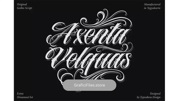 دانلود فونت انگلیسی تاتو Axenta Velquas
