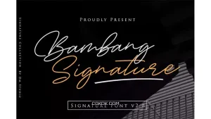 دانلود فونت انگلیسی به سبک امضا Bambang Signature V2.0 – Signature Font