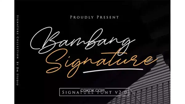 دانلود فونت انگلیسی به سبک امضا Bambang Signature V2.0 – Signature Font