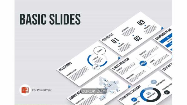 دانلود قالب پاورپوینت Basic Slides PowerPoint Template