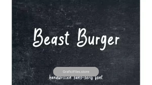 دانلود فونت انگلیسی Beast Burger – Handwritten Sans Serif