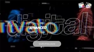 پروژه فاینال کات لوگو موشن Big Data Glitch Logo Reveal