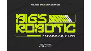 دانلود فونت انگلیسی Bigs Robotic – Simple Futuristic Font
