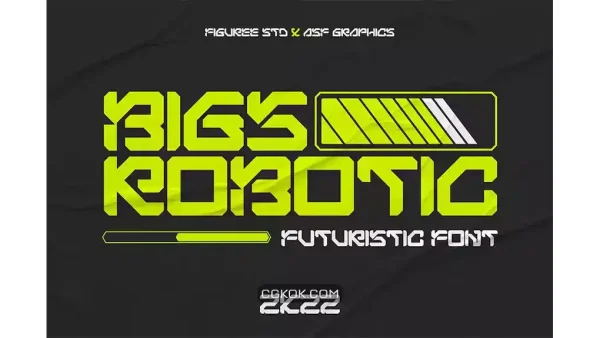 دانلود فونت انگلیسی Bigs Robotic – Simple Futuristic Font