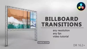 ترانزیشن بیلبورد داوینچی ریزالو Billboard Transitions for DaVinci Resolve