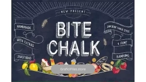 دانلود فونت انگلیسی BiteChalk Typeface + extras