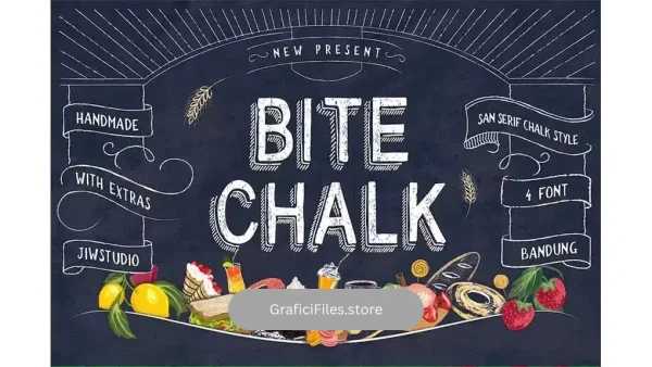 دانلود فونت انگلیسی BiteChalk Typeface + extras