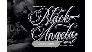 دانلود فونت انگلیسی تاتو Black Angela – Tattoo Font