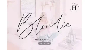 دانلود فونت انگلیسی دست نویس BLONDIE SCRIPT