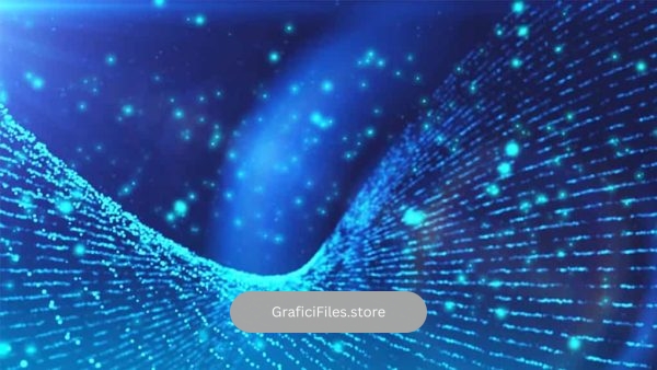 دانلود بک گراند موشن گرافیک Blue Particles Surface Loop