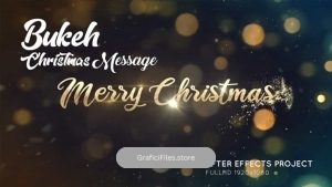 پروژه افترافکت تایتل بوکه کریسمس Bokeh Christmas Message
