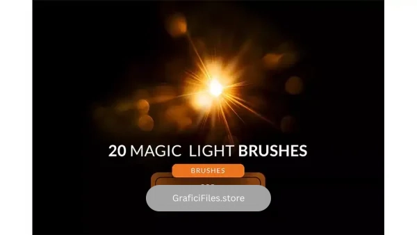 دانلود 20 براش نور بوکه فتوشاپ Bokeh light flares Photoshop digital brushes