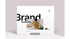 دانلود طرح لایه باز دفترچه راهنما Brand Guideline 2