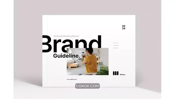 دانلود طرح لایه باز دفترچه راهنما Brand Guideline 2
