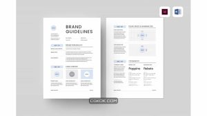 دانلود قالب آماده ورد دستورالعمل برند Brand Guidelines | MS Word & Indesign