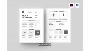 دانلود قالب آماده ورد دستورالعمل های برند Brand Guidelines | MS Word & Indesign