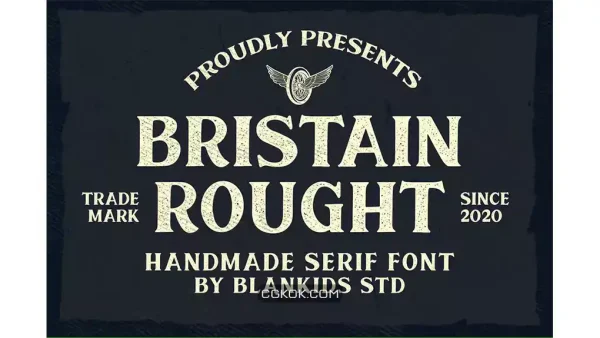 دانلود فونت انگلیسی Bristain Rought Serif Font