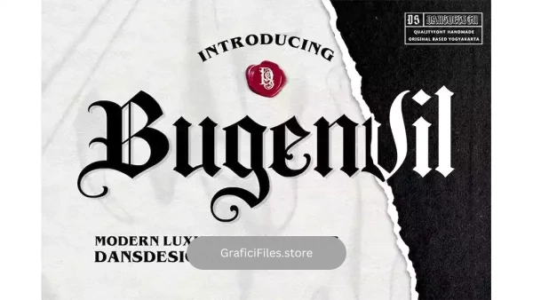 دانلود فونت انگلیسی تاتو Bugenvil
