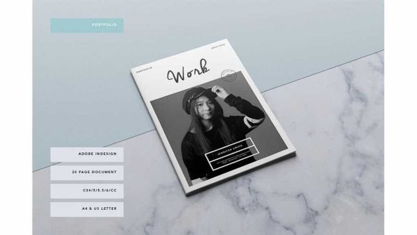 دانلود فایل لایه باز ایندیزاین رزومه Bushwick Portfolio