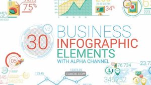 دانلود فوتیج اینفوگرافی با موضوع تجارت Business Infographic Elements