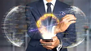 دانلود فوتیج موشن گرافیک کانسپت هولوگرام تکنولوژی مرد تاجر Businessman Hologram Concept Tech 4G