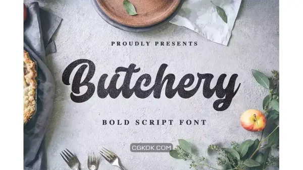 دانلود فونت انگلیسی دست نویس Butchery – Bold Script Font