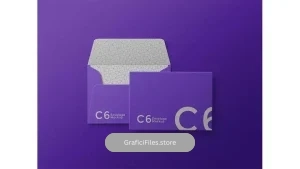دانلود موکاپ پاکت نامه C6 envelope photoshop mockup file