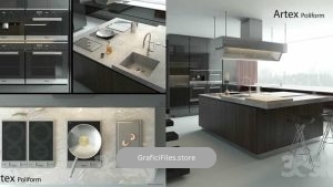 دانلود 10 مدل سه بعدی کابینت آشپزخانه