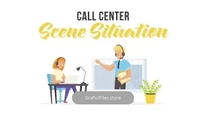 پروژه افترافکت موشن گرافیک مرکز تماس و پشتیبانی تلفنی Call Center – Scene Situation