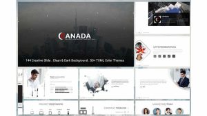 دانلود قالب پاورپوینت Canada Powerpoint Template