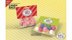 دانلود موکاپ بسته بندی شکلات Candy Bag Packaging Mockup