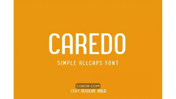 دانلود فونت انگلیسی ساده Caredo – Simple font