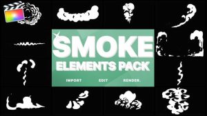 پروژه آماده فاینال کات پرو انیمیشن دود کارتونی Cartoon Smoke Elements