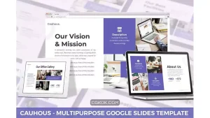 دانلود قالب گوگل اسلاید چند منظوره Cauhous – Multipurpose Google Slides Template